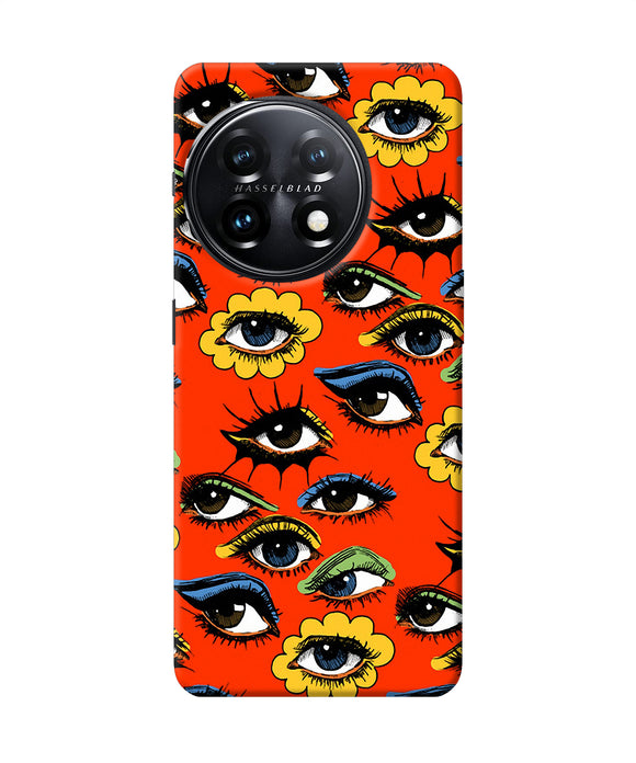 Abstract eyes pattern OnePlus 11 5G Back Cover