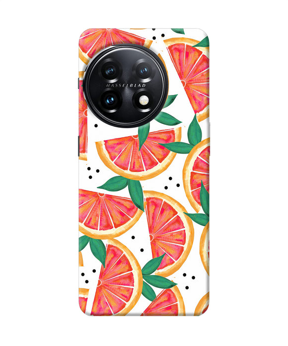 Abstract orange print OnePlus 11 5G Back Cover