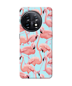 Abstract sheer bird print OnePlus 11 5G Back Cover