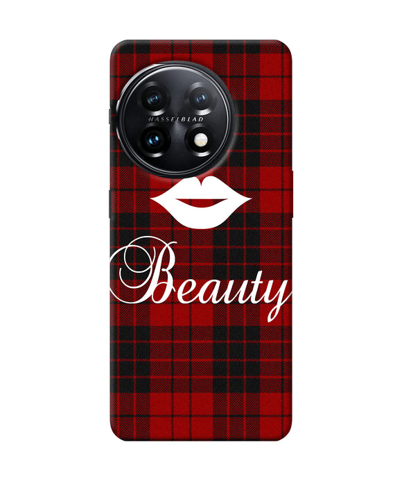 Beauty red square OnePlus 11 5G Back Cover