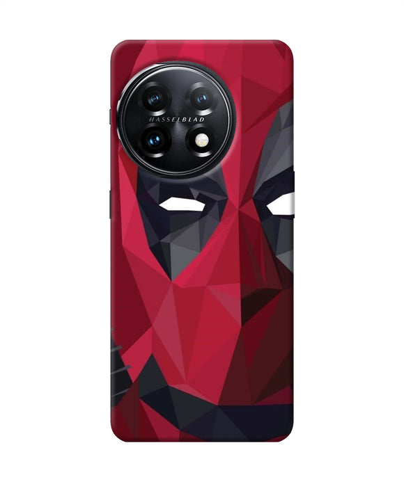 Abstract deadpool half mask OnePlus 11 5G Back Cover
