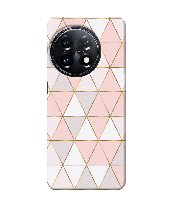 Abstract pink triangle pattern OnePlus 11 5G Back Cover