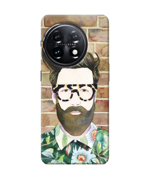 Beard man with glass OnePlus 11 5G Back Cover
