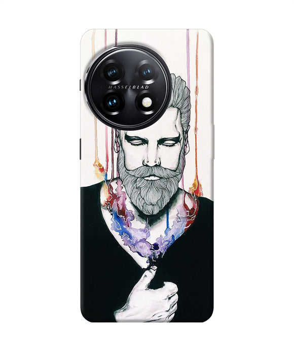 Beard man character OnePlus 11 5G Back Cover