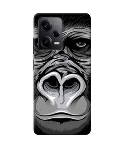 Black chimpanzee Redmi Note 12 5G Back Cover