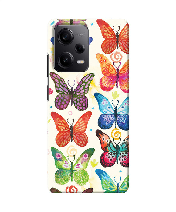 Abstract butterfly print Redmi Note 12 5G Back Cover