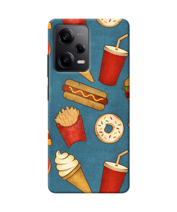 Abstract food print Redmi Note 12 5G Back Cover