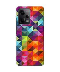 Abstract triangle pattern Redmi Note 12 5G Back Cover