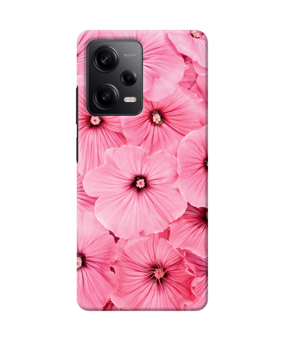 Pink flowers Redmi Note 12 5G Back Cover