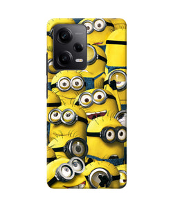 Minions crowd Redmi Note 12 5G Back Cover