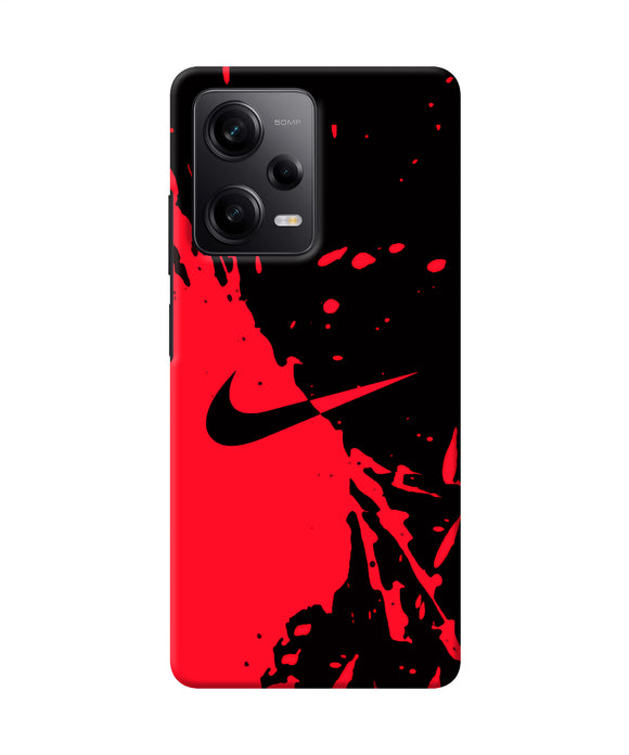 Nike red black poster Redmi Note 12 5G Back Cover