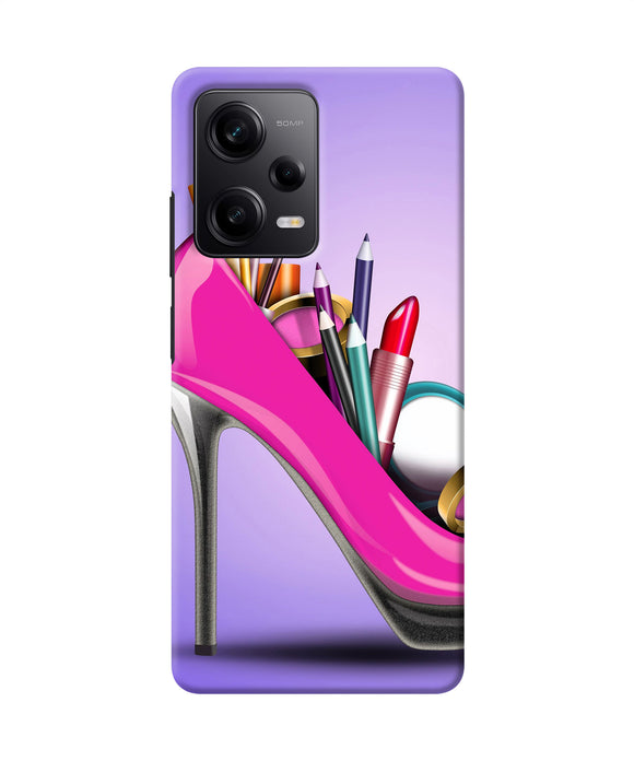 Makeup heel shoe Redmi Note 12 5G Back Cover