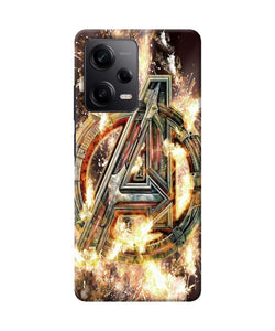 Avengers burning logo Redmi Note 12 5G Back Cover