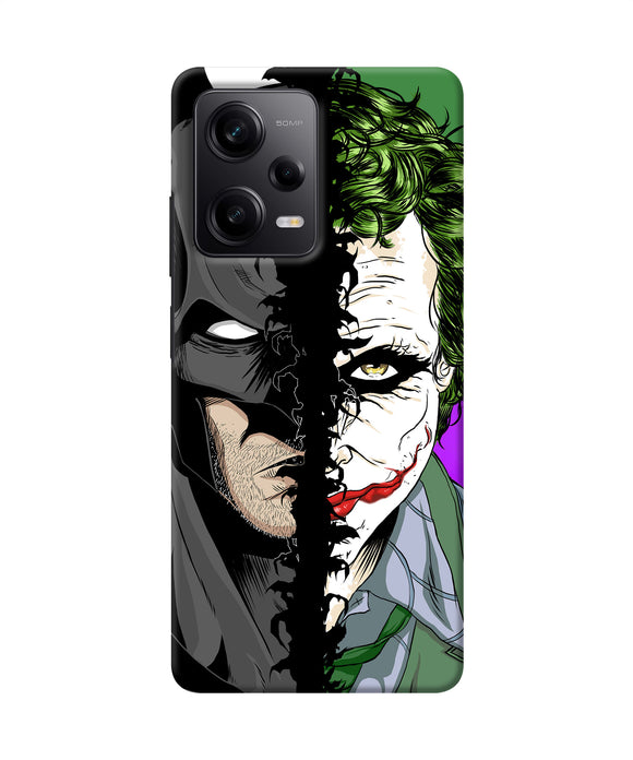 Batman vs joker half face Redmi Note 12 5G Back Cover