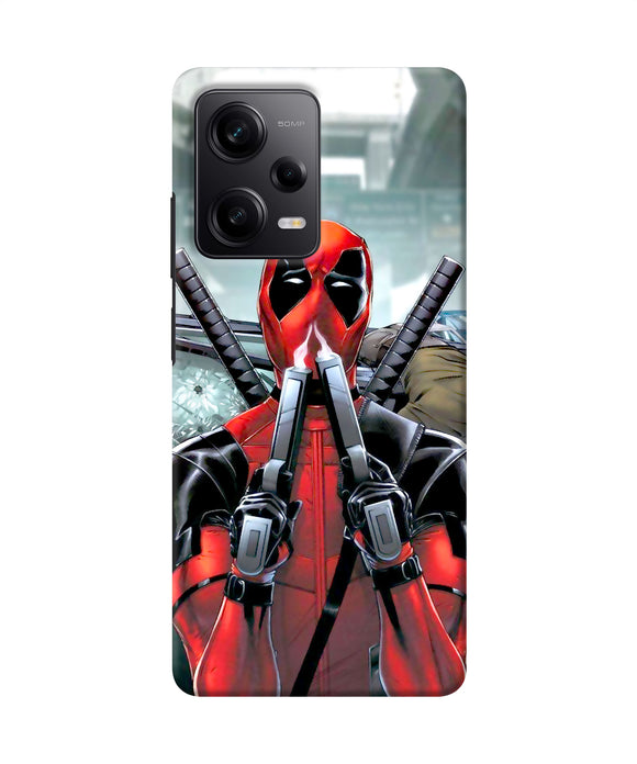 Deadpool with gun Redmi Note 12 5G Back Cover