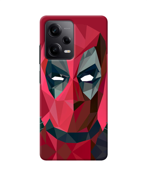 Abstract deadpool full mask Redmi Note 12 5G Back Cover