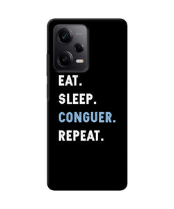 Eat sleep quote Redmi Note 12 5G Back Cover