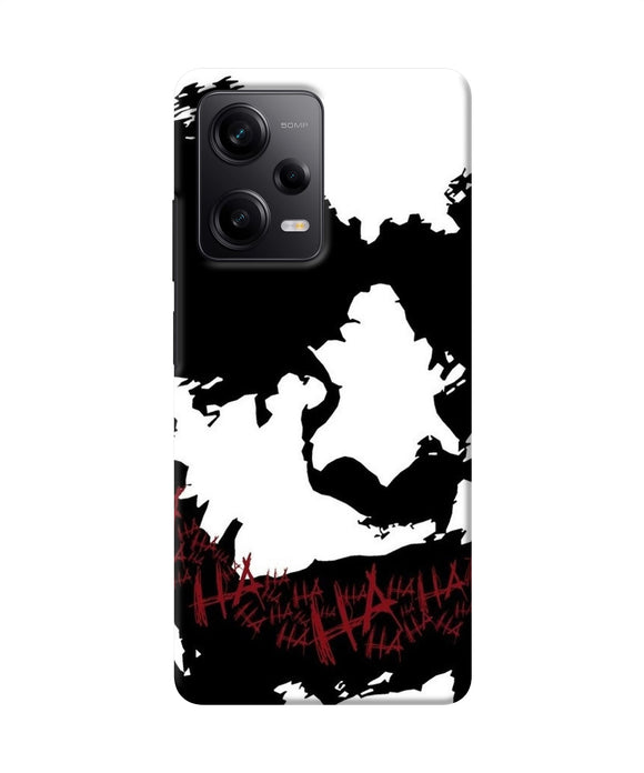 Black and white joker rugh sketch Redmi Note 12 5G Back Cover