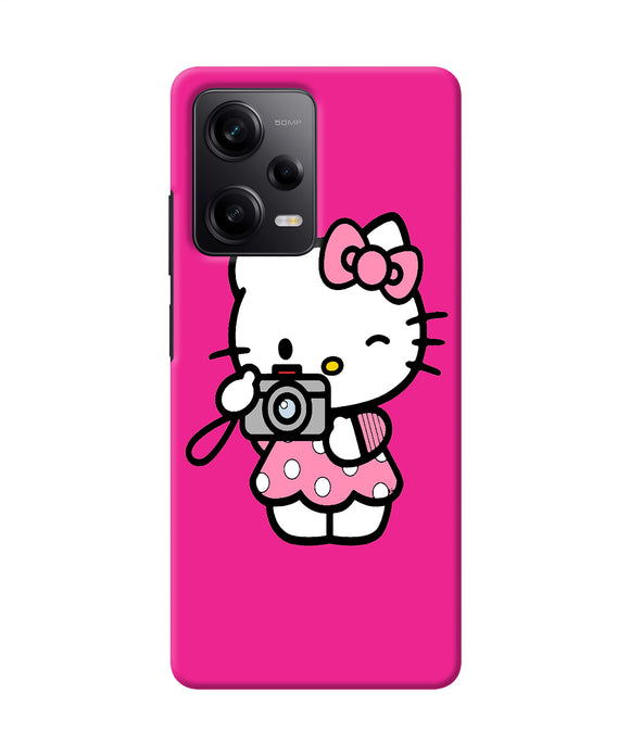 Hello kitty cam pink Redmi Note 12 5G Back Cover