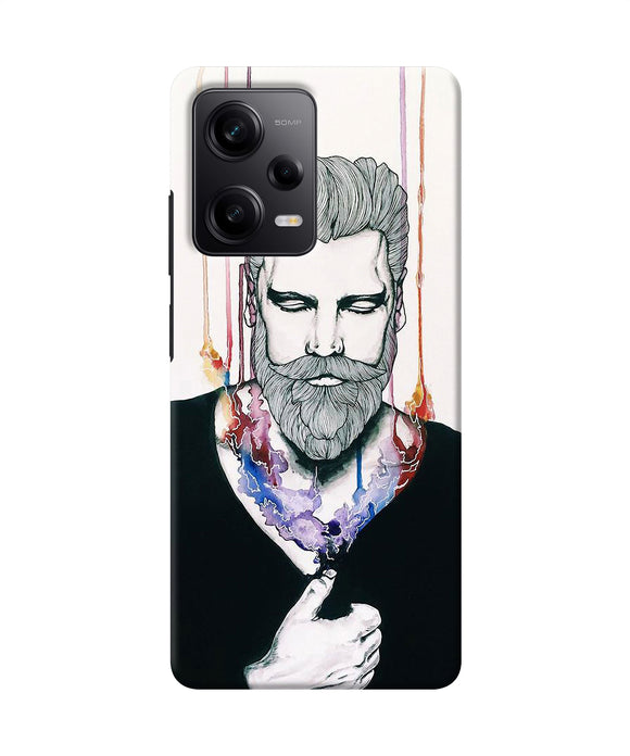 Beard man character Redmi Note 12 5G Back Cover