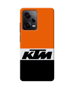 KTM Colorblock Redmi Note 12 Pro 5G Real 4D Back Cover