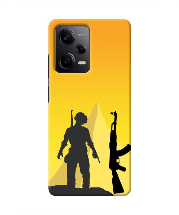 PUBG Silhouette Redmi Note 12 Pro 5G Real 4D Back Cover