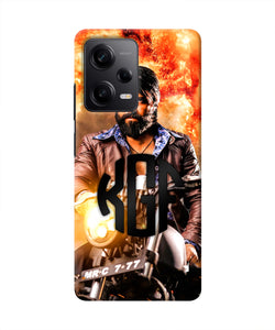 Rocky Bhai on Bike Redmi Note 12 Pro 5G Real 4D Back Cover