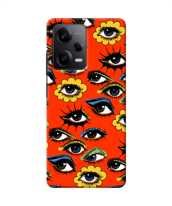 Abstract eyes pattern Redmi Note 12 Pro 5G Back Cover