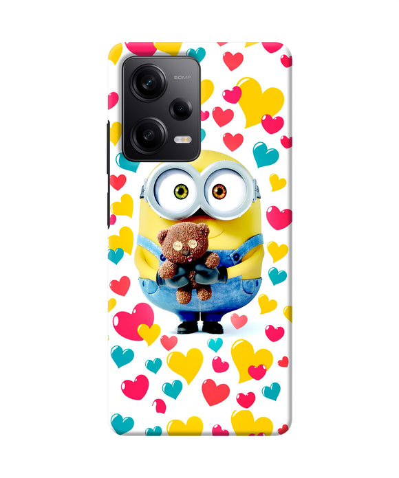 Minion teddy hearts Redmi Note 12 Pro 5G Back Cover
