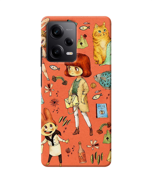 Canvas little girl print Redmi Note 12 Pro 5G Back Cover