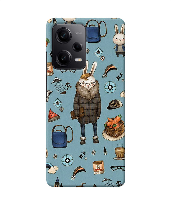 Canvas rabbit print Redmi Note 12 Pro 5G Back Cover