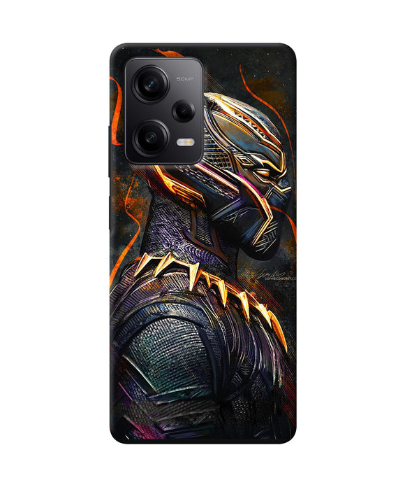 Black panther side face Redmi Note 12 Pro 5G Back Cover
