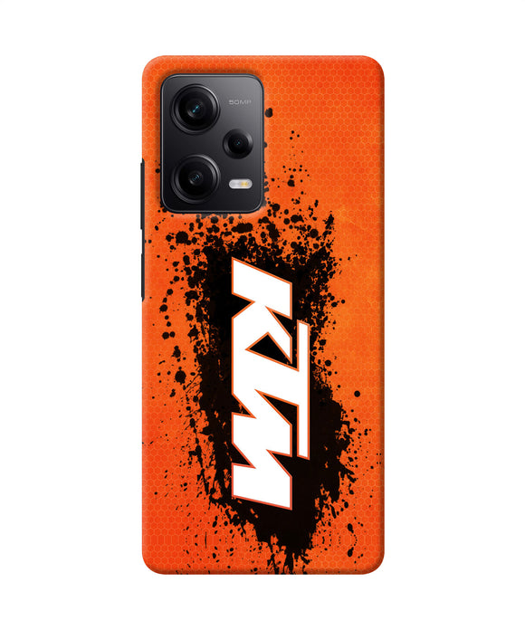 KTM black spray Redmi Note 12 Pro 5G Back Cover