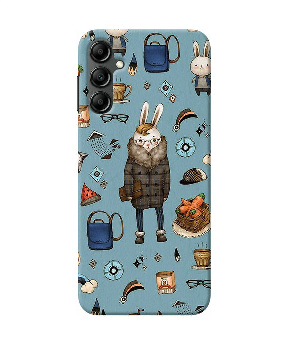 Canvas rabbit print Samsung A14 5G Back Cover