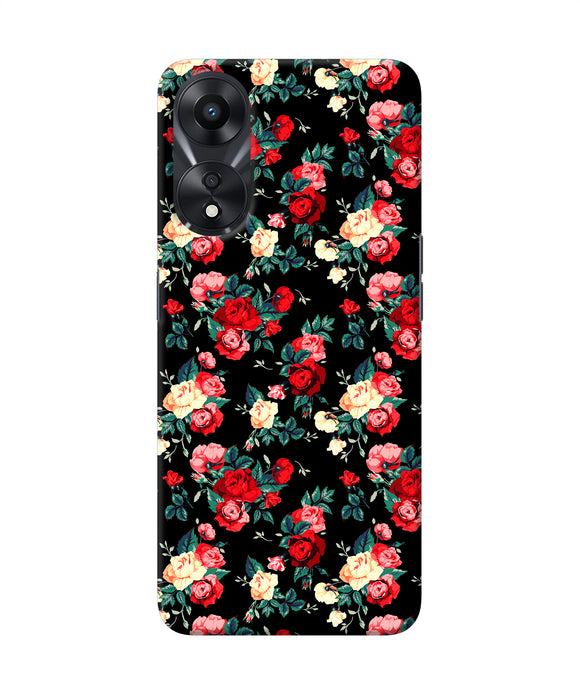 Rose Pattern Oppo A78 5G Back Cover