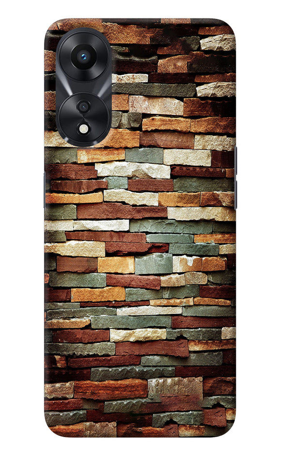 Bricks Pattern Oppo A78 5G Back Cover