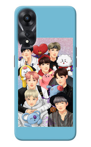 BTS with animals Oppo A78 5G Back Cover