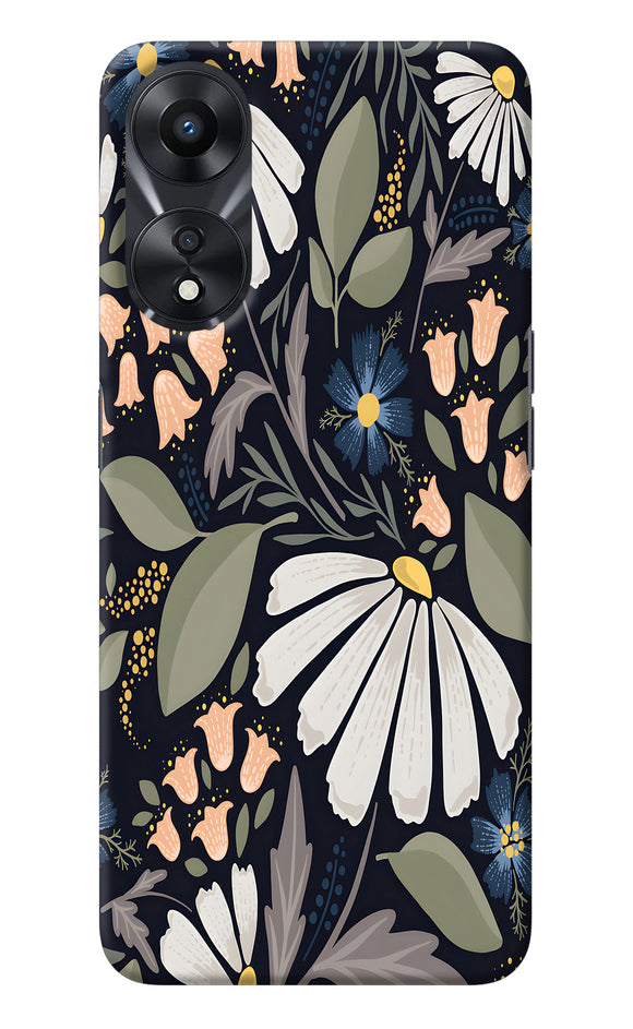 Flowers Art Oppo A78 5G Back Cover