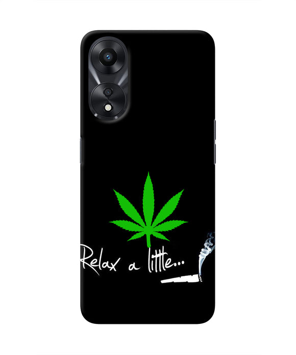 Weed Relax Quote Oppo A78 5G Real 4D Back Cover