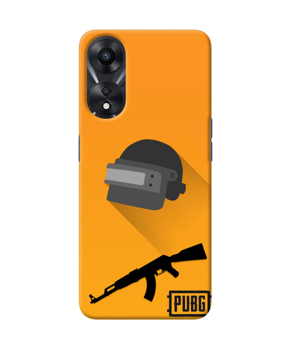 PUBG Helmet and Gun Oppo A78 5G Real 4D Back Cover