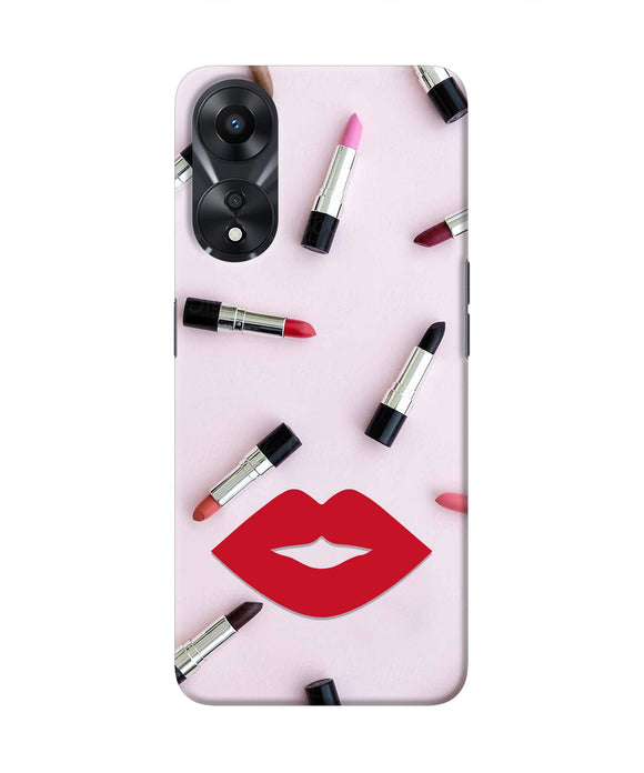 Lips Lipstick Shades Oppo A78 5G Real 4D Back Cover