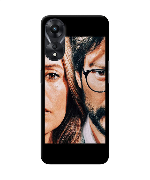 Money Heist Professor With Rachel Oppo A78 5G Back Cover