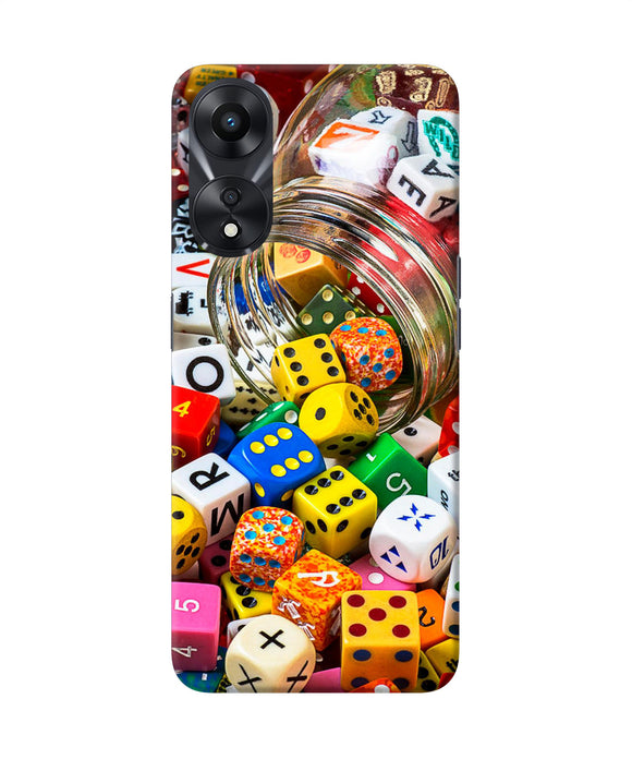 Colorful Dice Oppo A78 5G Back Cover