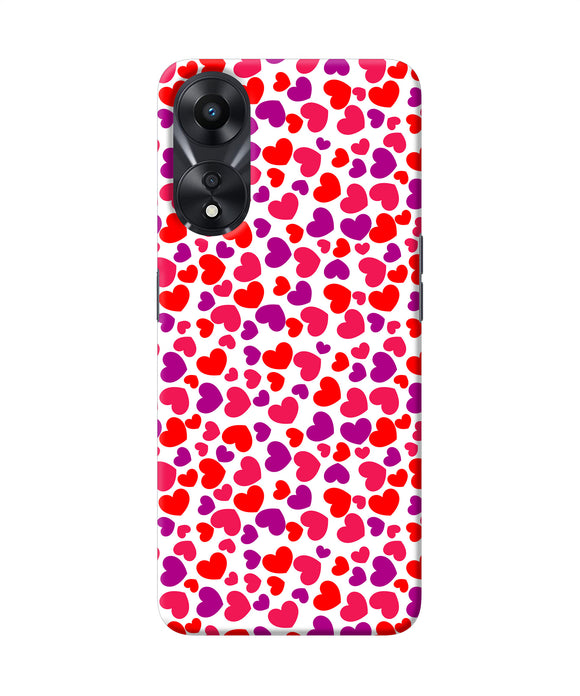 Heart print Oppo A78 5G Back Cover