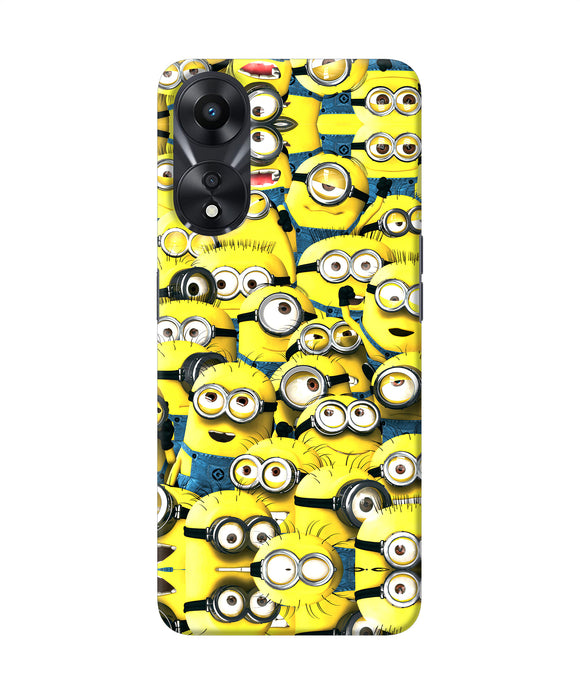 Minions mini crowd Oppo A78 5G Back Cover