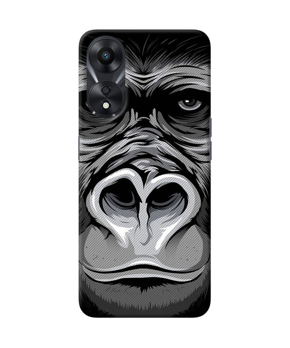 Black chimpanzee Oppo A78 5G Back Cover