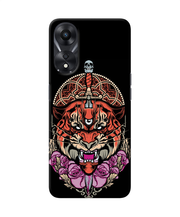 Abstract tiger Oppo A78 5G Back Cover