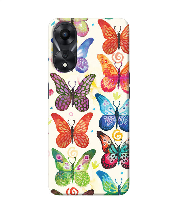 Abstract butterfly print Oppo A78 5G Back Cover