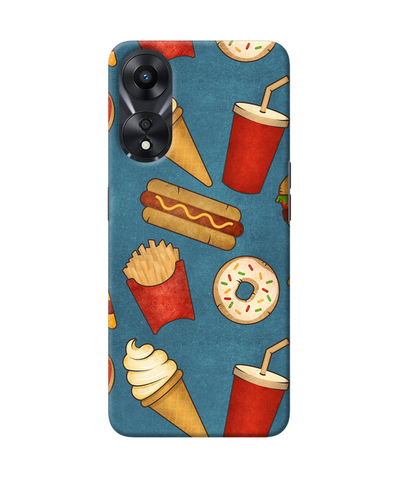 Abstract food print Oppo A78 5G Back Cover