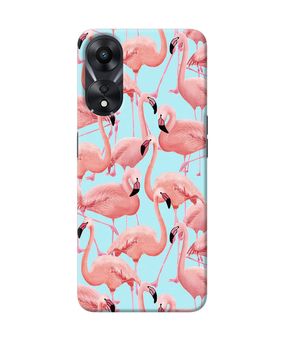 Abstract sheer bird print Oppo A78 5G Back Cover
